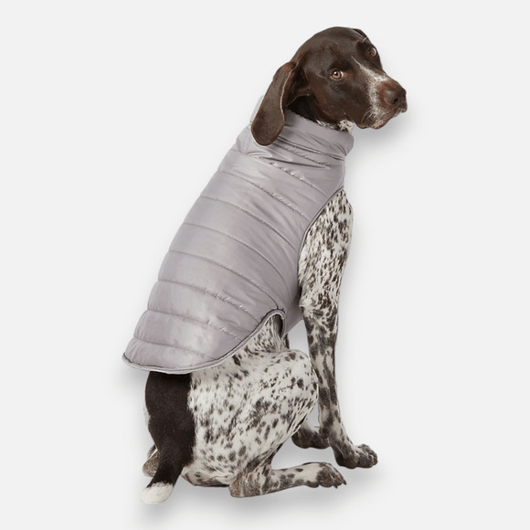 Top Paw Gray Puffer Dog Jacket Vest Size Medium Winter‎ Walking Exercise - Picture 1 of 3